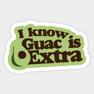 I know guac is extra Sticker